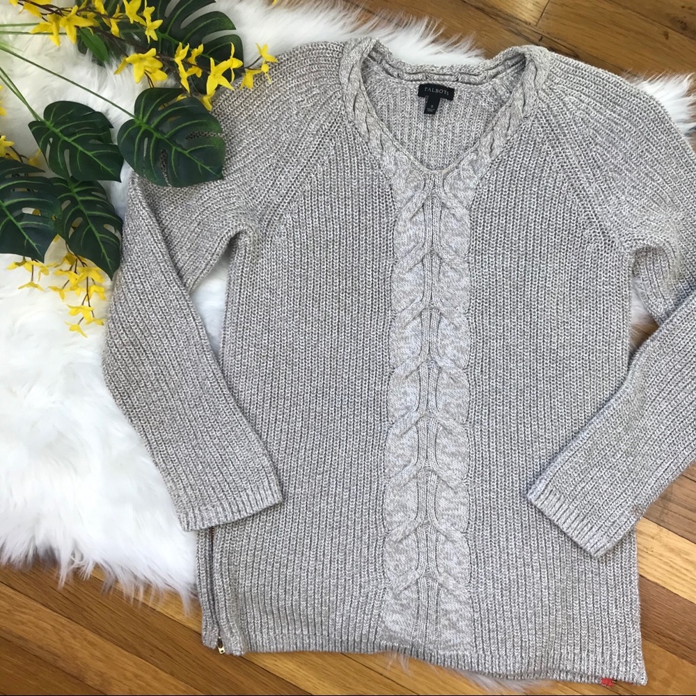 Talbots Chunky Sweater with Side Zippers